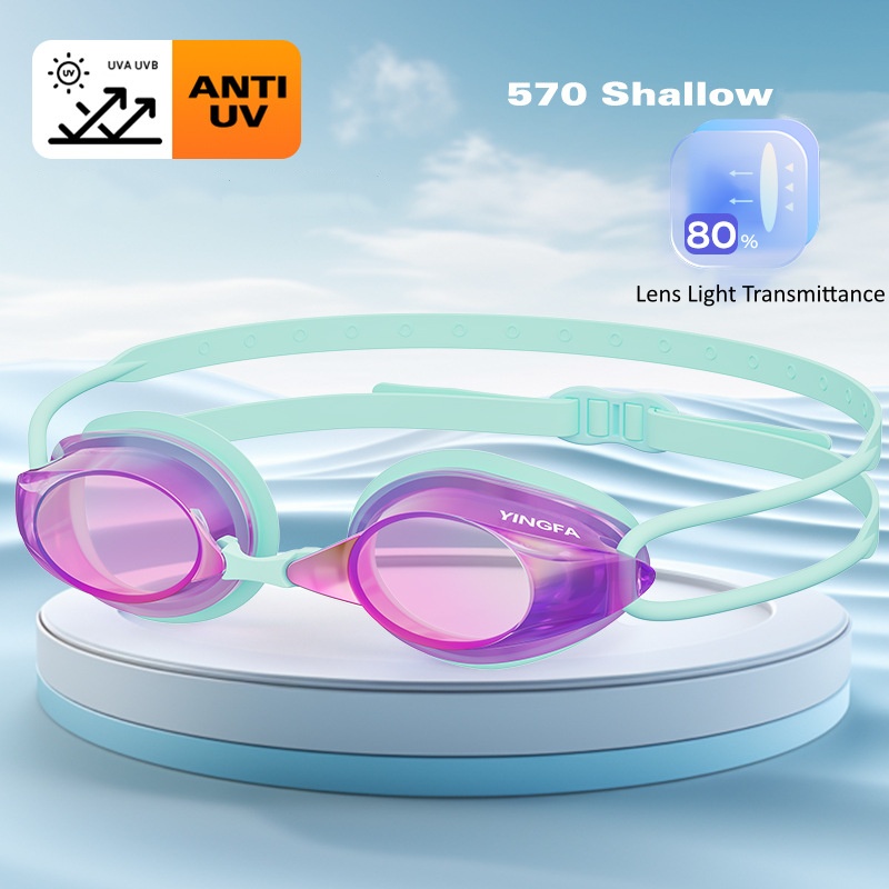 Goggles Swim - แว่นตาว่ายน้ำสำหรับแข่งขันแบบ unisex - ป้องกันฝ้า ป้องกันรังสียูวี ดีไซน์ไฮโดรไดนามิก