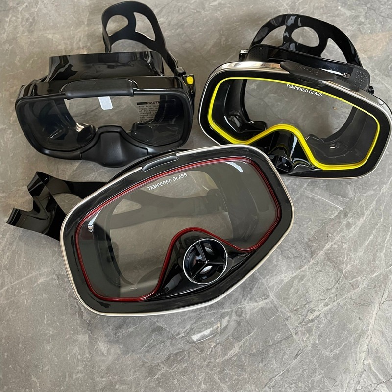 Diving Mask - แว่นตาดำน้ำกันฝ้า, แว่นตาดำน้ำซิลิโคนที่มีมุมมองกว้าง, หน้ากากดำน้ำ, วาล์วระบายอากาศแบบจมูกหมู