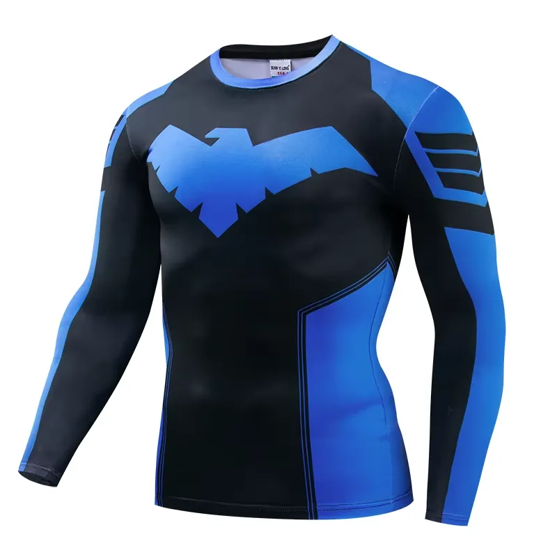 Rash Guard - เสื้อยืดแขนยาวลำลองพิมพ์ลาย 3 มิติ รุ่นปี 2026 สำหรับผู้ชาย