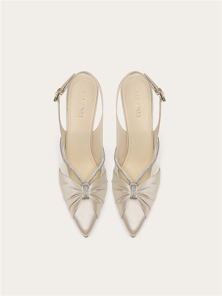 รองเท้าส้นสูงหัวแหลมประดับโบว์ - Water Shoes บทวิจารณ์และราคา