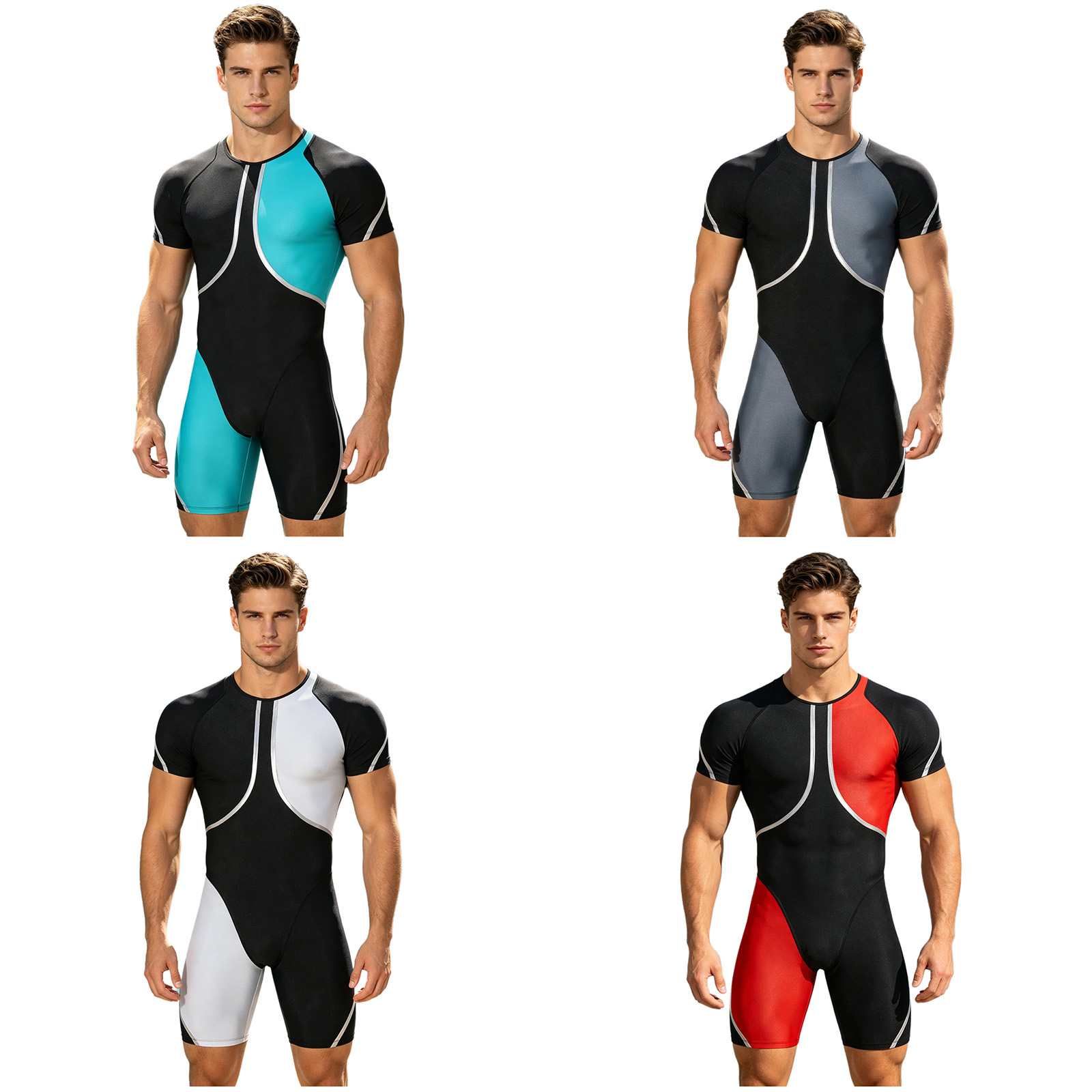 ชุดว่ายน้ำวันพีซสำหรับผู้ชาย ช - Wetsuit Men บทวิจารณ์และราคา